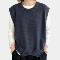 Sala - Hip Knitted Cardigan for Women-Marine blue-XS-State of Style