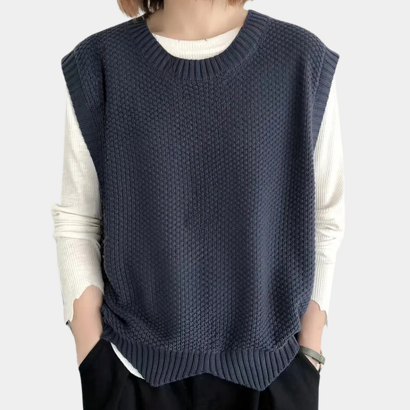 Sala - Hip Knitted Cardigan for Women-Marine blue-XS-State of Style
