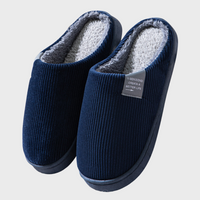 Sally - Warm Corduroy Lined Slippers-Blue-6.5-State of Style