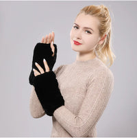 Samantha Fingerless Gloves | Warm and Trendy-Black-State of Style