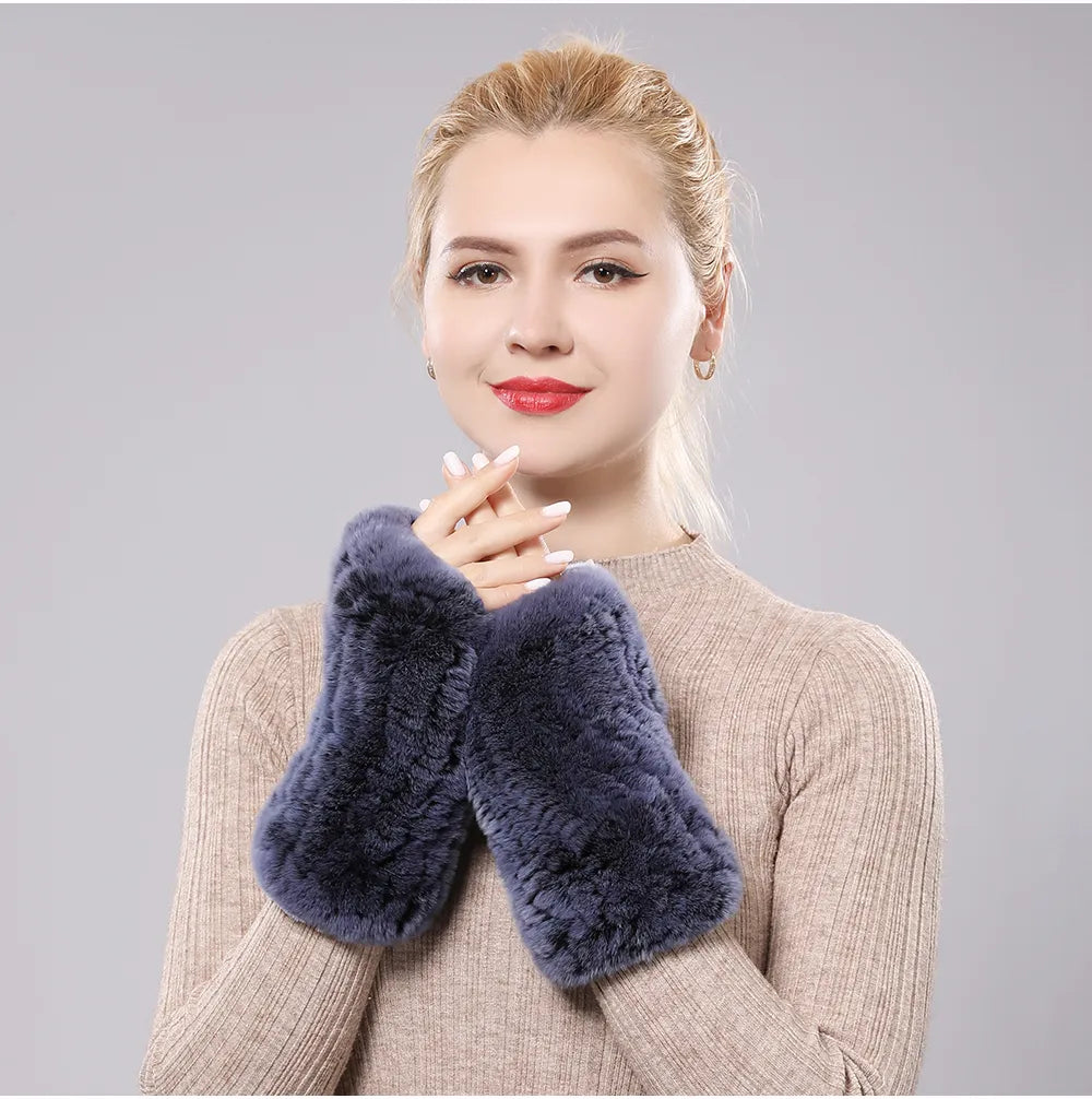 Samantha Fingerless Gloves | Warm and Trendy-Blue-State of Style