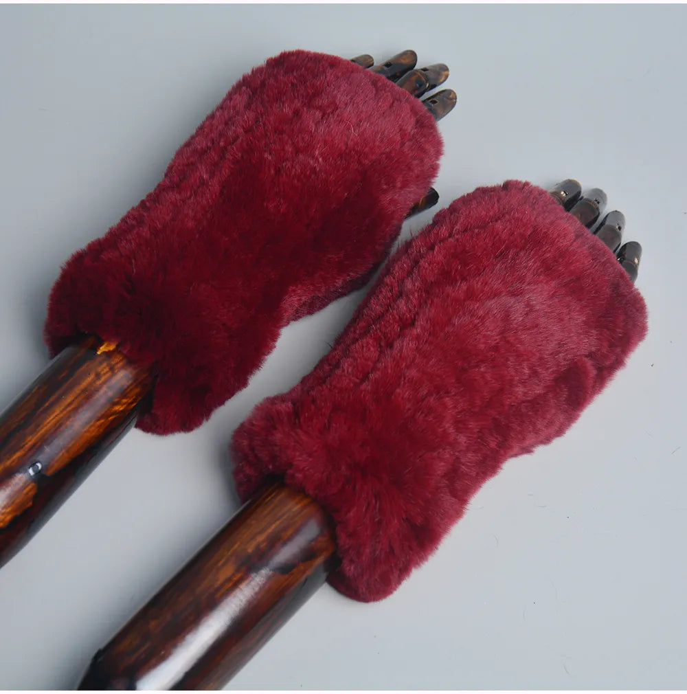 Samantha Fingerless Gloves | Warm and Trendy-Burgundy-State of Style