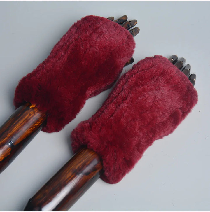 Samantha Fingerless Gloves | Warm and Trendy-Burgundy-State of Style
