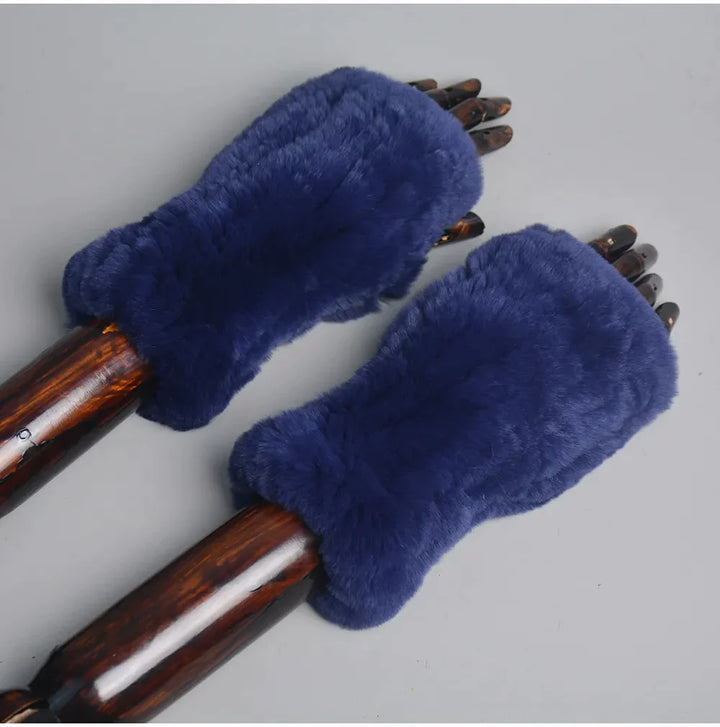 Samantha Fingerless Gloves | Warm and Trendy-Dark Blue-State of Style
