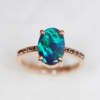 Sapphire and Opal 3-Piece Ring Set - Isabella-51mm-State of Style