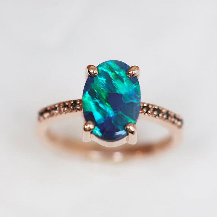 Sapphire and Opal 3-Piece Ring Set - Isabella-51mm-State of Style