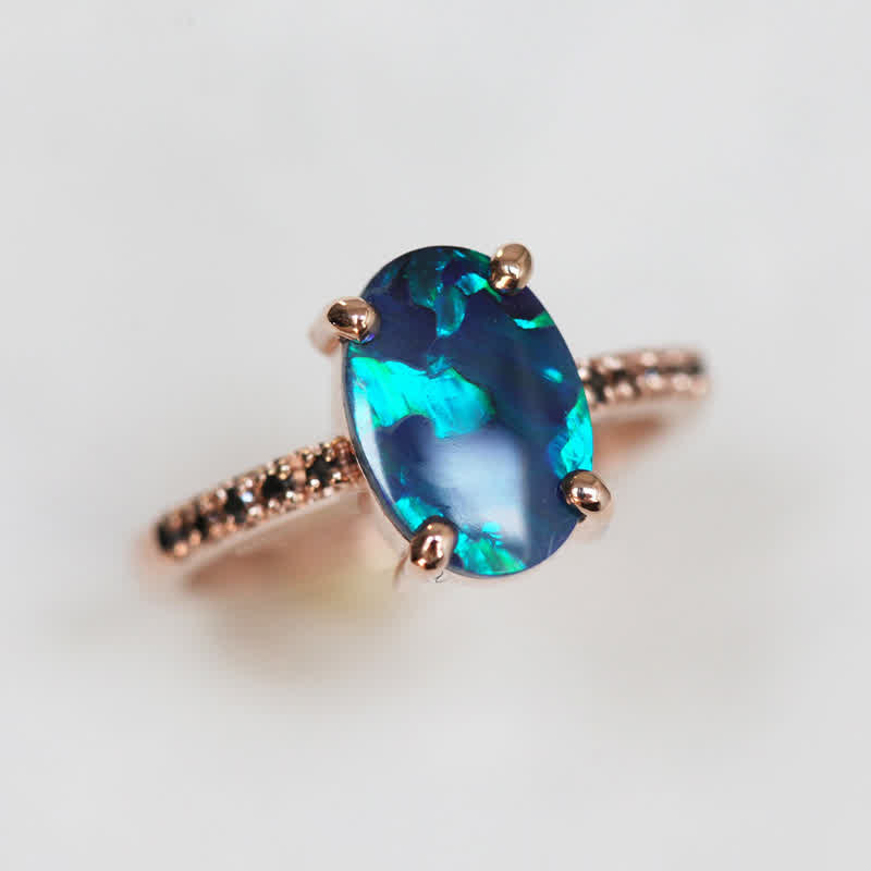 Sapphire and Opal 3-Piece Ring Set - Isabella-51mm-State of Style