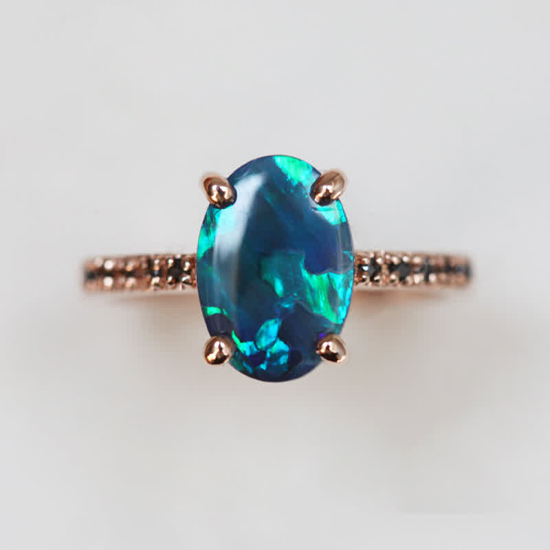 Sapphire and Opal 3-Piece Ring Set - Isabella-51mm-State of Style
