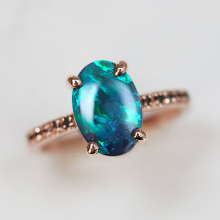 Sapphire and Opal 3-Piece Ring Set - Isabella-51mm-State of Style