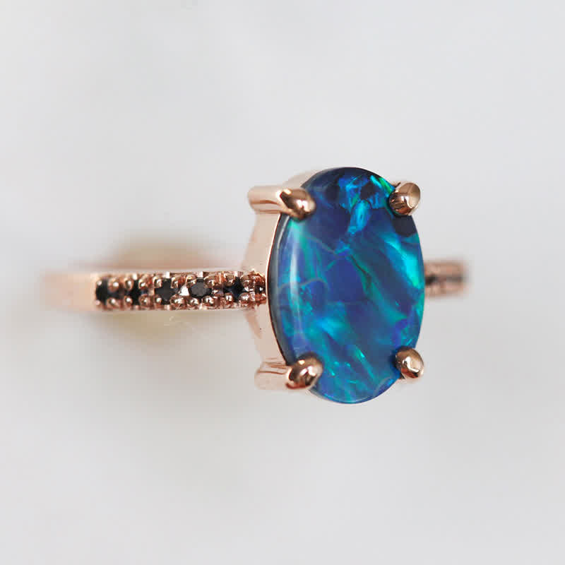 Sapphire and Opal 3-Piece Ring Set - Isabella-51mm-State of Style