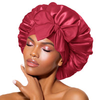 Satin Bonnet – Sleep Cap for Women-Burgundy-State of Style