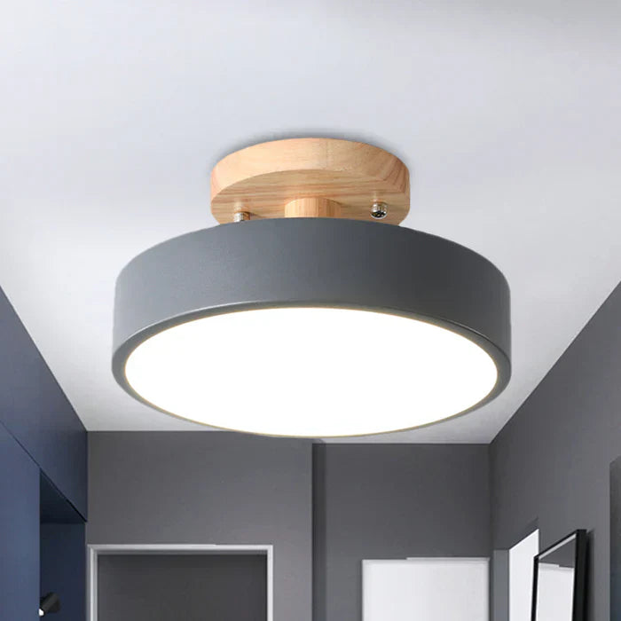 Scandinavian LED Ceiling Lamp - NordWood-Grey-State of Style