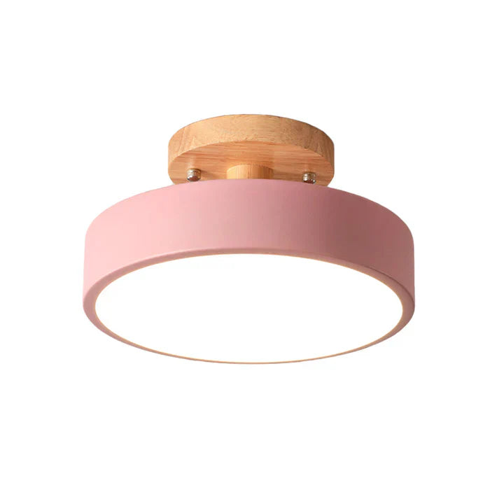Scandinavian LED Ceiling Lamp - NordWood-Pink-State of Style