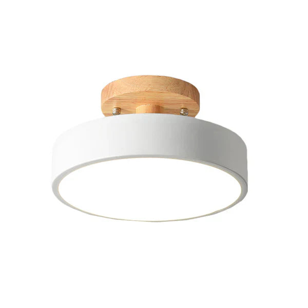 Scandinavian LED Ceiling Lamp - NordWood-White-State of Style