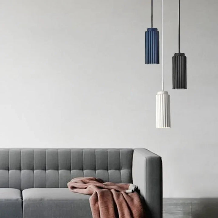 Scandinavian LED Pendant Light - NordicRadiance-Black and Blue-Cool White-State of Style