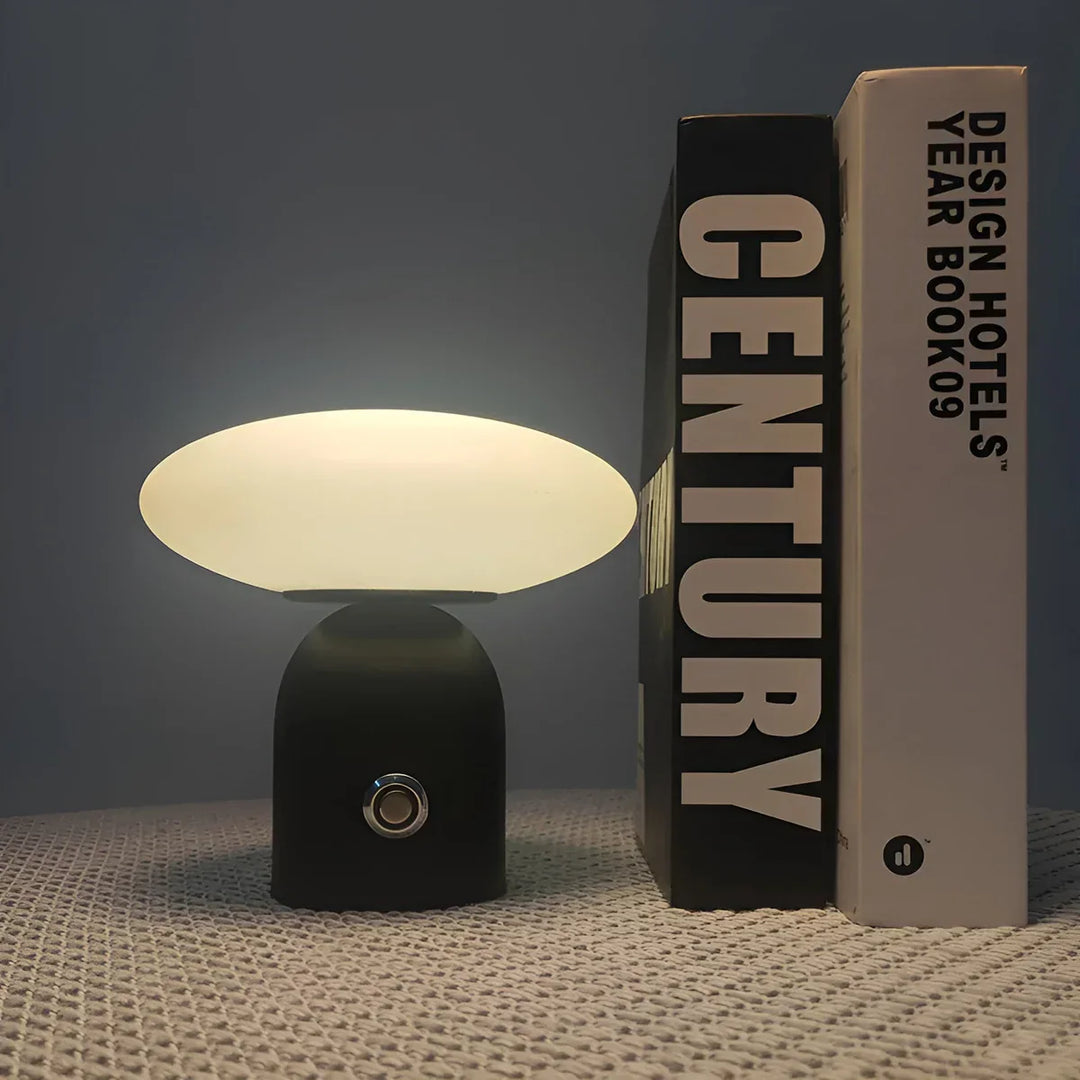 Scandinavian Luxury Mushroom Lamp with Smart Touch - NordicGlow-Black-State of Style