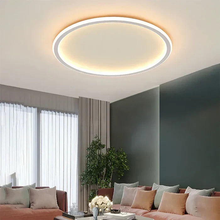 Scandinavian Round Ceiling Lamp - AuroraSphere-Natural White (no RC)-20cm Black-State of Style