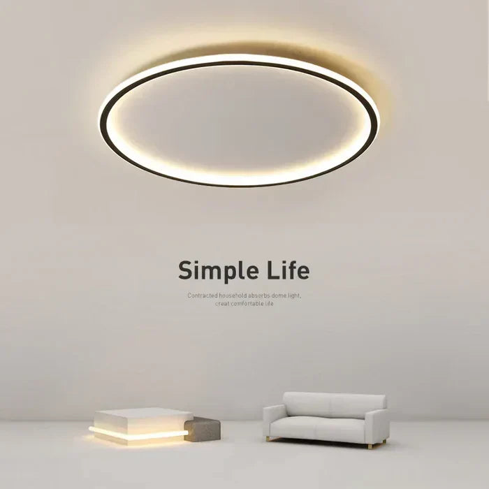 Scandinavian Round Ceiling Lamp - AuroraSphere-Natural White (no RC)-20cm Black-State of Style
