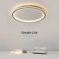 Scandinavian Round Ceiling Lamp - NordicGlow-20cm Black-Natural White (no remote)-State of Style