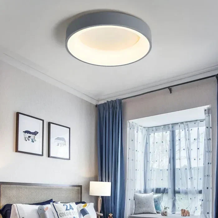 Scandinavian Round LED Ceiling Lamps - NordicGlow-White-Cold White-30CM-State of Style