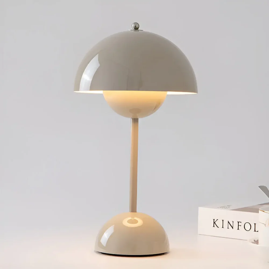 Scandinavian Table Lamp with Luminous Flair - NordicBeam-Grey-State of Style
