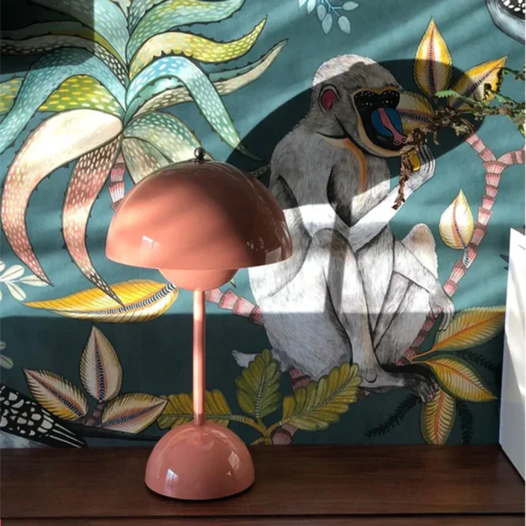 Scandinavian Table Lamp with Luminous Flair - NordicBeam-Pink-State of Style