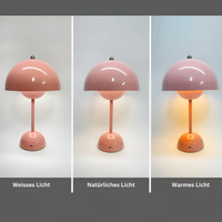Scandinavian Table Lamp with Luminous Flair - NordicBeam-Pink-State of Style