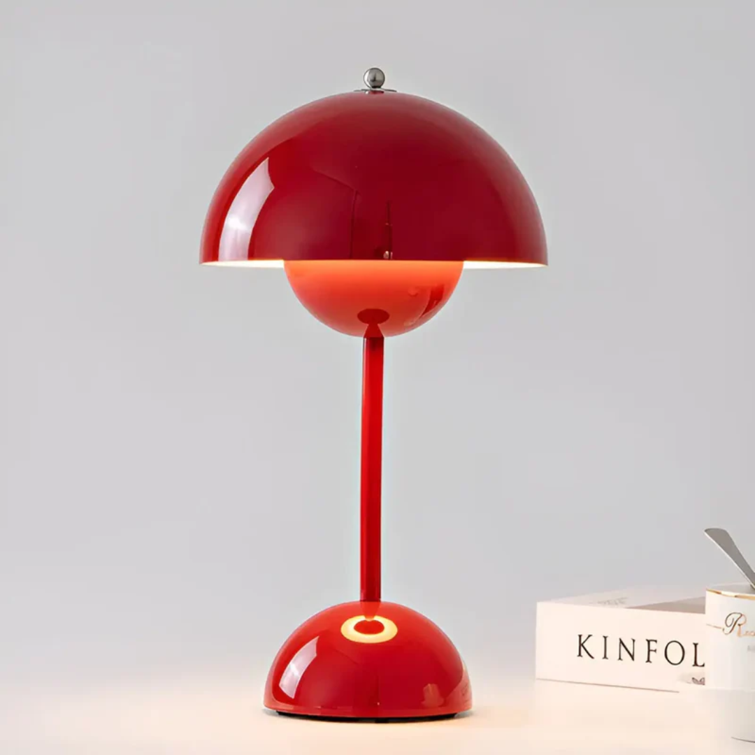 Scandinavian Table Lamp with Luminous Flair - NordicBeam-Red-State of Style