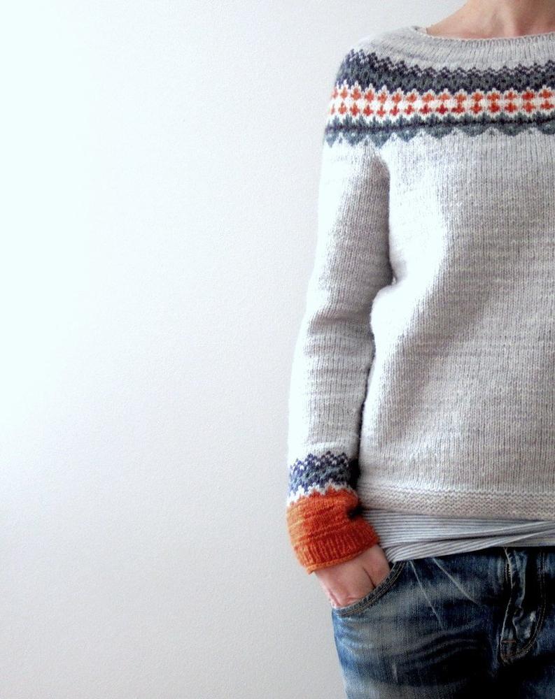 Scandinavian Trendy Sweater with Lively Pattern - NordicChic-S-State of Style