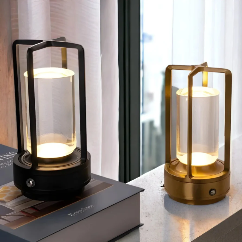 Scandinavian Wireless LED Table Lamp - NordicaGlow-Gold-State of Style