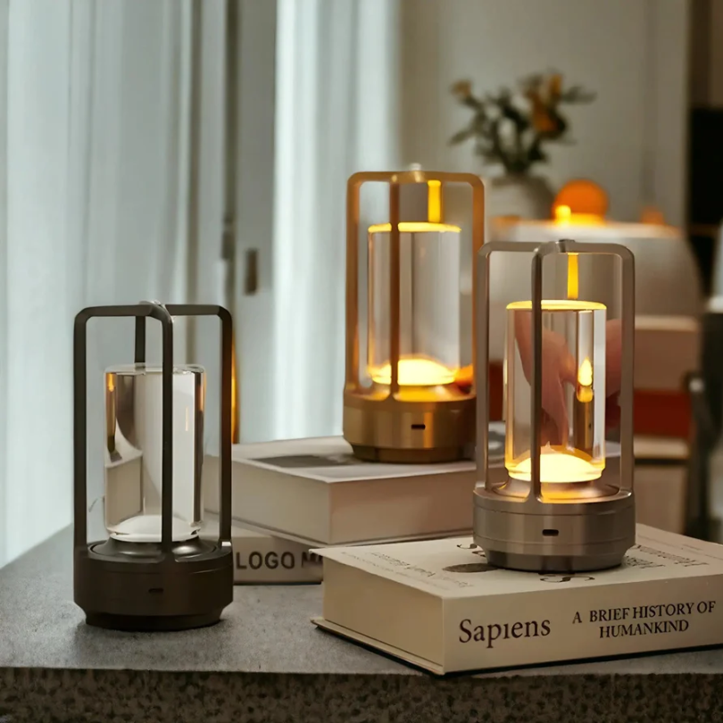Scandinavian Wireless LED Table Lamp - NordicaGlow-Silver-State of Style