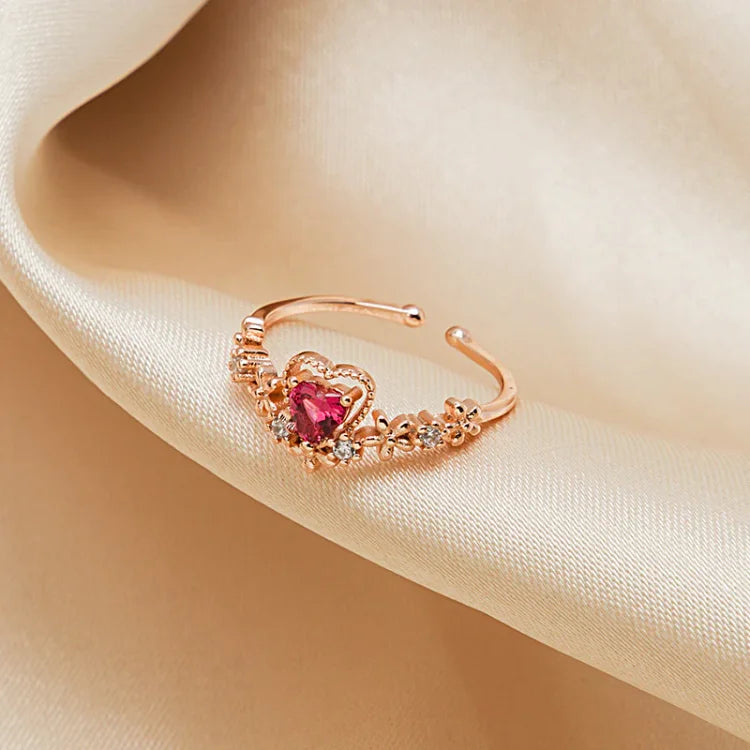 Scarlett Red Crystal Love Ring-State of Style