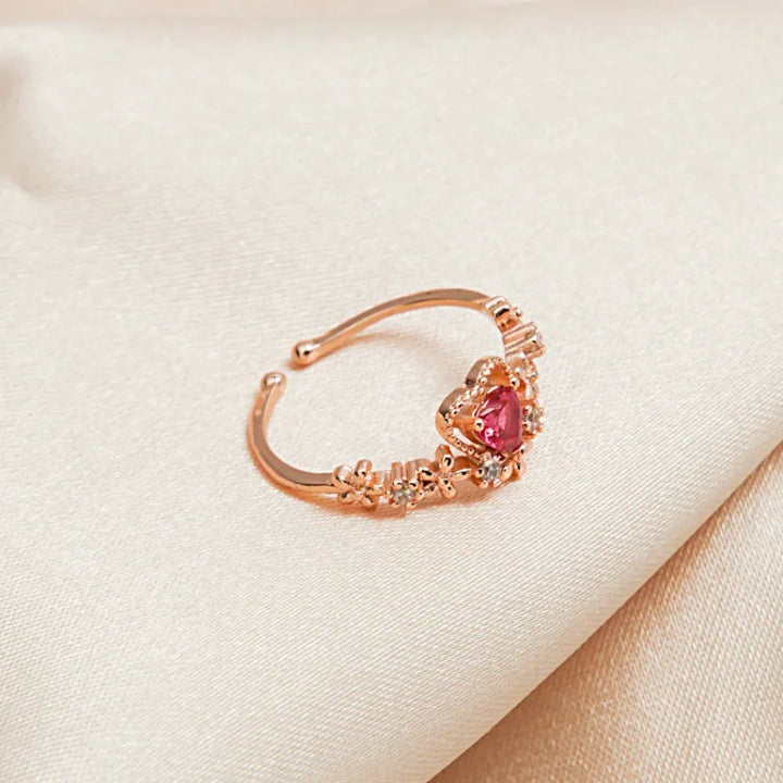 Scarlett Red Crystal Love Ring-State of Style