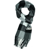 Scottish Stewart Tartan Winter Scarf – Ewan-Black/White Buffalo Plaid-State of Style