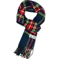 Scottish Stewart Tartan Winter Scarf – Ewan-Navy Stewart Tartan-State of Style