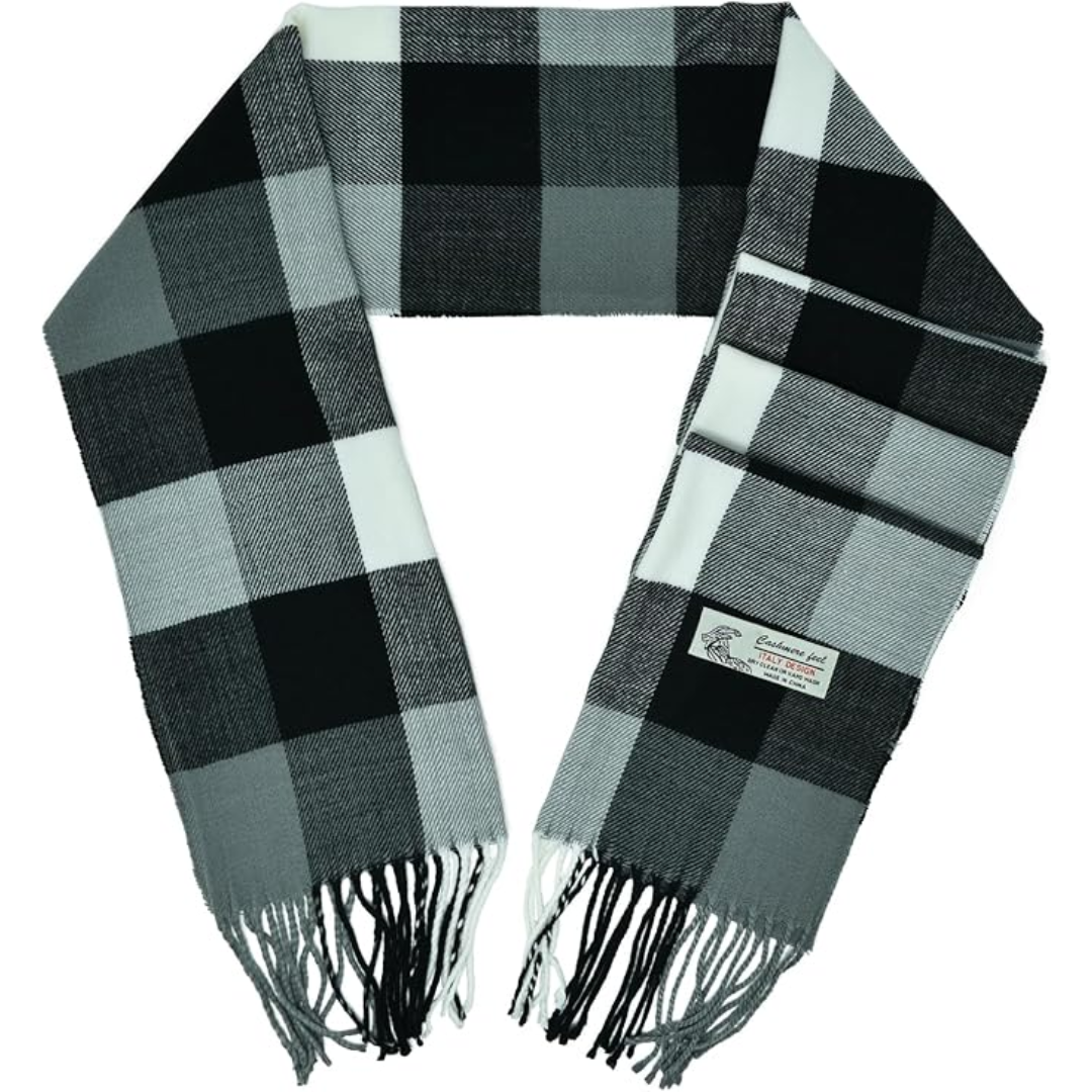 Scottish Stewart Tartan Winter Scarf – Ewan-White Stewart Tartan-State of Style