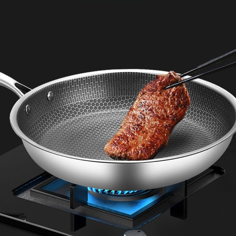 Scratch-resistant Stainless Steel Frying Pan with Non-stick Coating - ProCook Elite-State of Style