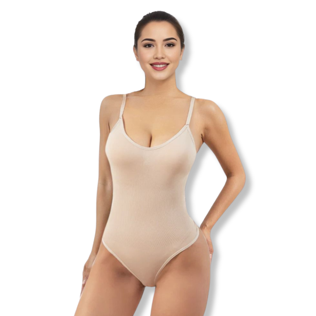 SculptEase Corrective Seamless Bodysuit String-Black-S-State of Style