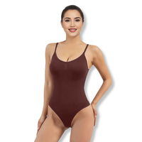 SculptEase Corrective Seamless Bodysuit String-Brown-S-State of Style