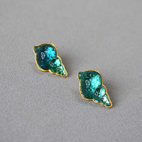 Sea Blue Shell Earrings - Marina-State of Style