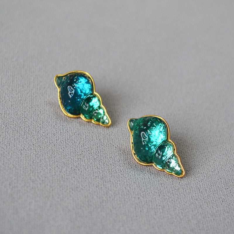 Sea Blue Shell Earrings - Marina-State of Style