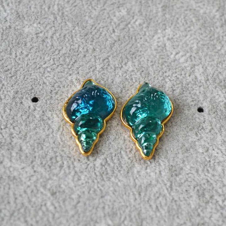 Sea Blue Shell Earrings - Marina-State of Style