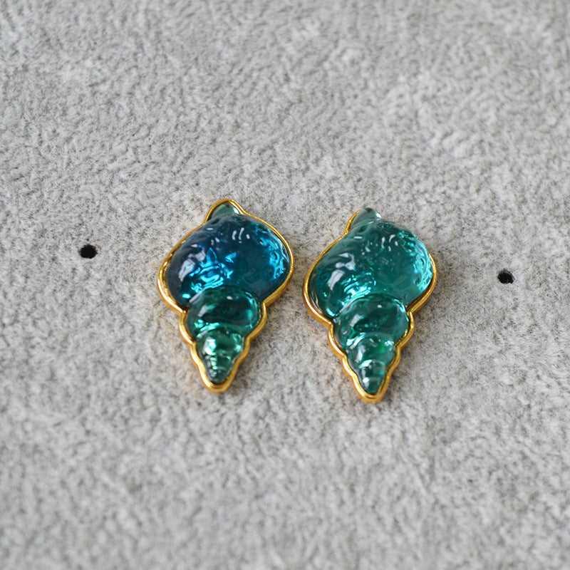 Sea Blue Shell Earrings - Marina-State of Style