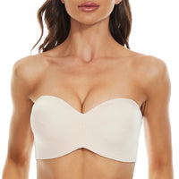 Seamless bandeau bra with removable straps – Camille-Beige-8-B-State of Style