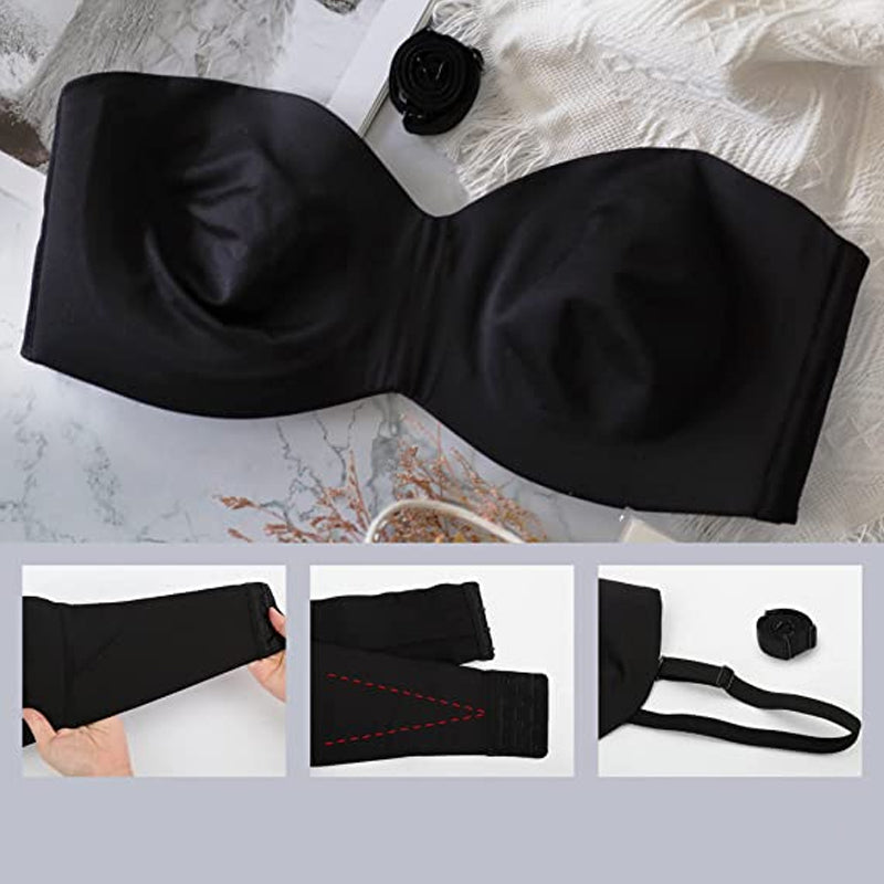 Seamless bandeau bra with removable straps – Camille-Black-8-B-State of Style