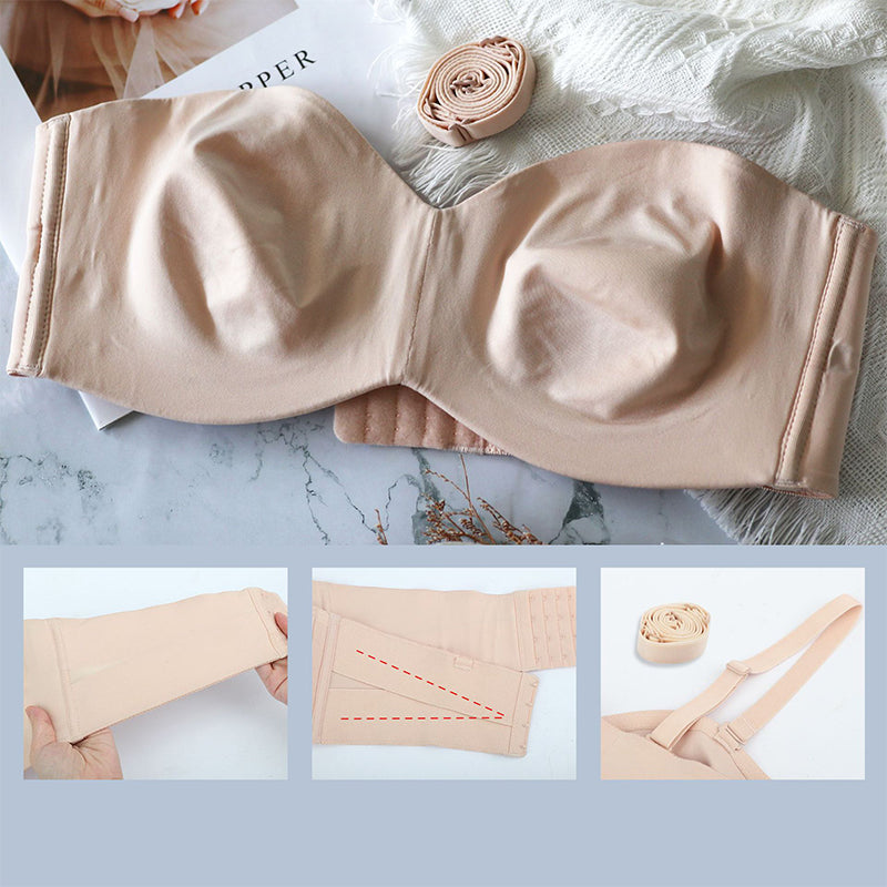Seamless bandeau bra with removable straps – Camille-Black-8-B-State of Style