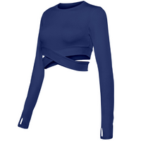 Seamless Pilates & Yoga Top – Sophia-Dark Blue-S-State of Style