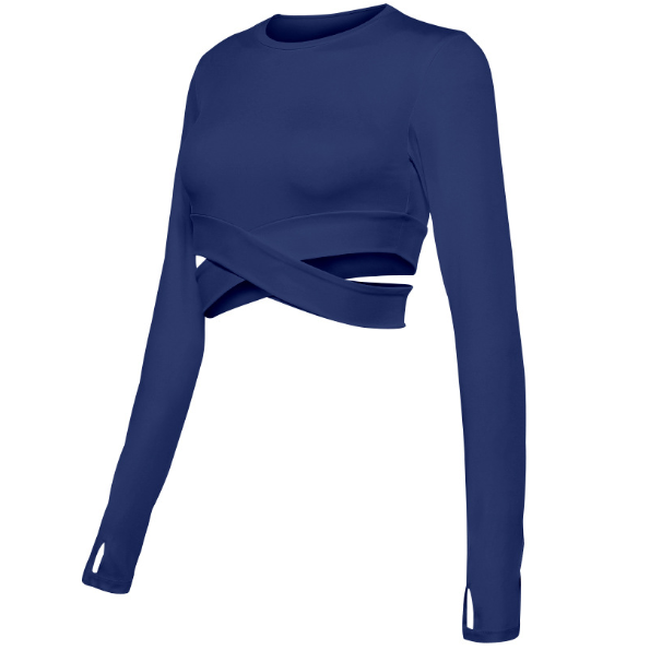 Seamless Pilates & Yoga Top – Sophia-Dark Blue-S-State of Style