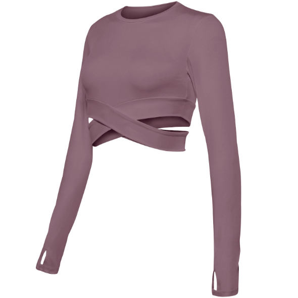 Seamless Pilates & Yoga Top – Sophia-Taupe-S-State of Style