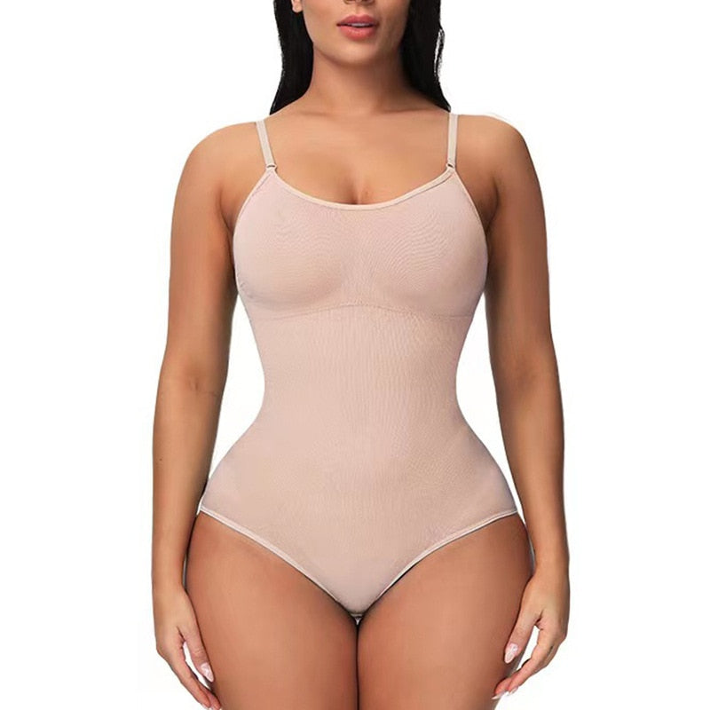 Seamless Sculpting Bodysuit-Beige-S-State of Style